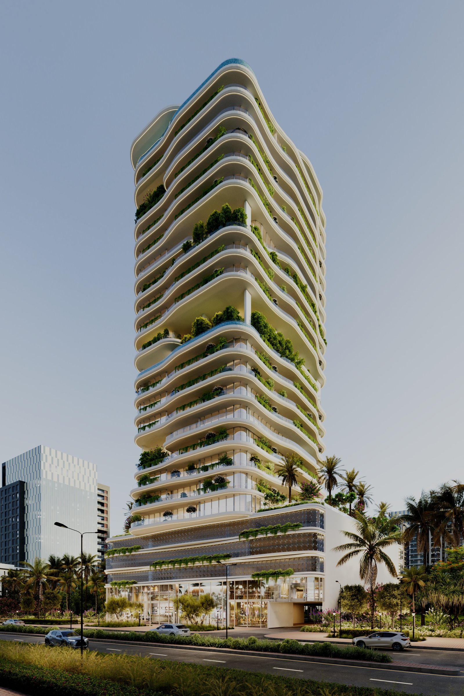 Modern architectural building